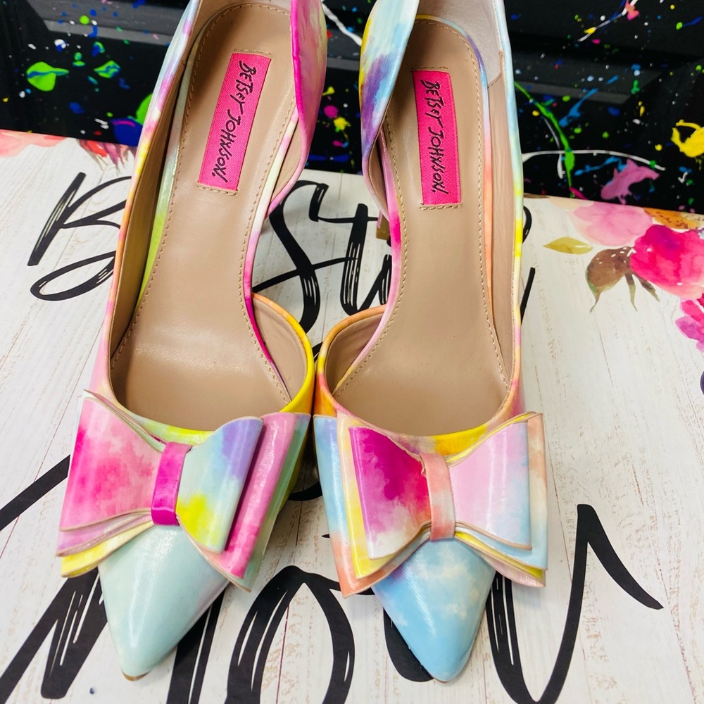 Betsey Johnson pastel heels- vintage look